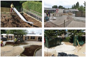 Ivybridge Primary School, during construction. © Atkins / Chris Raven